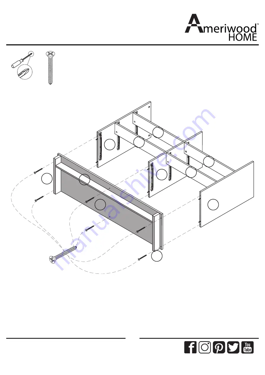 Ameriwood HOME Colebrook 5969502COM Скачать руководство пользователя страница 23