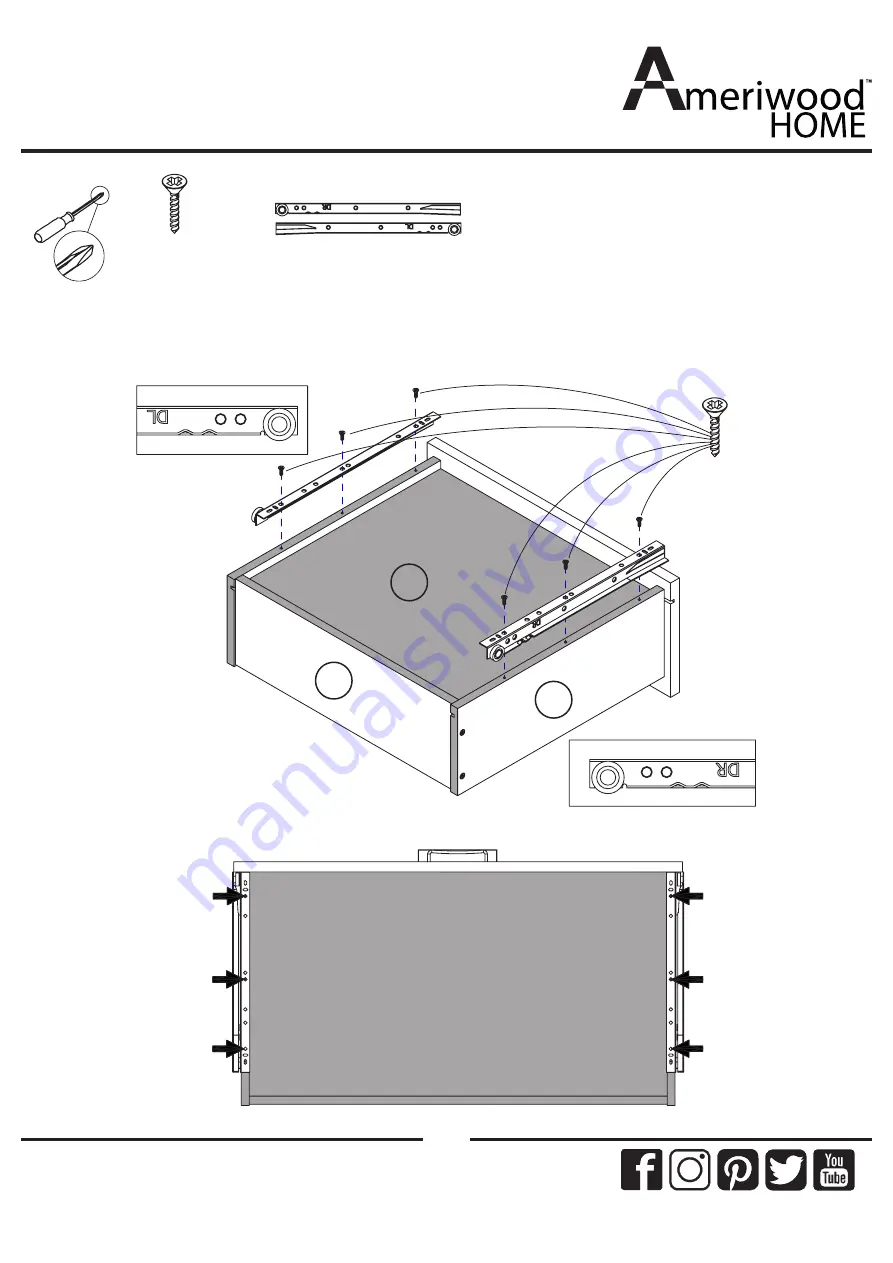 Ameriwood HOME Colebrook 5969502COM Manual Download Page 33