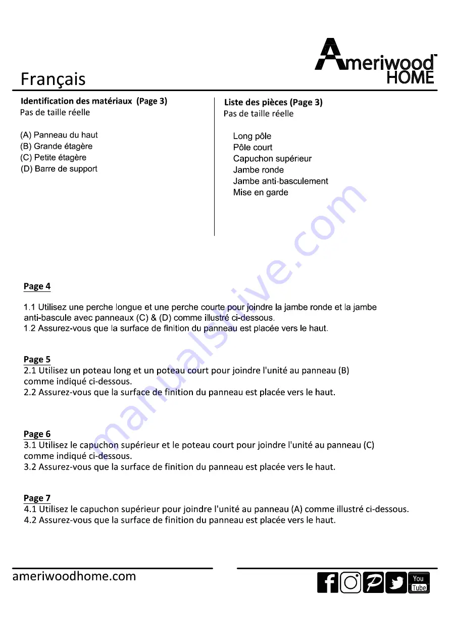 Ameriwood HOME CONDOR 8712333COM Manual Download Page 14