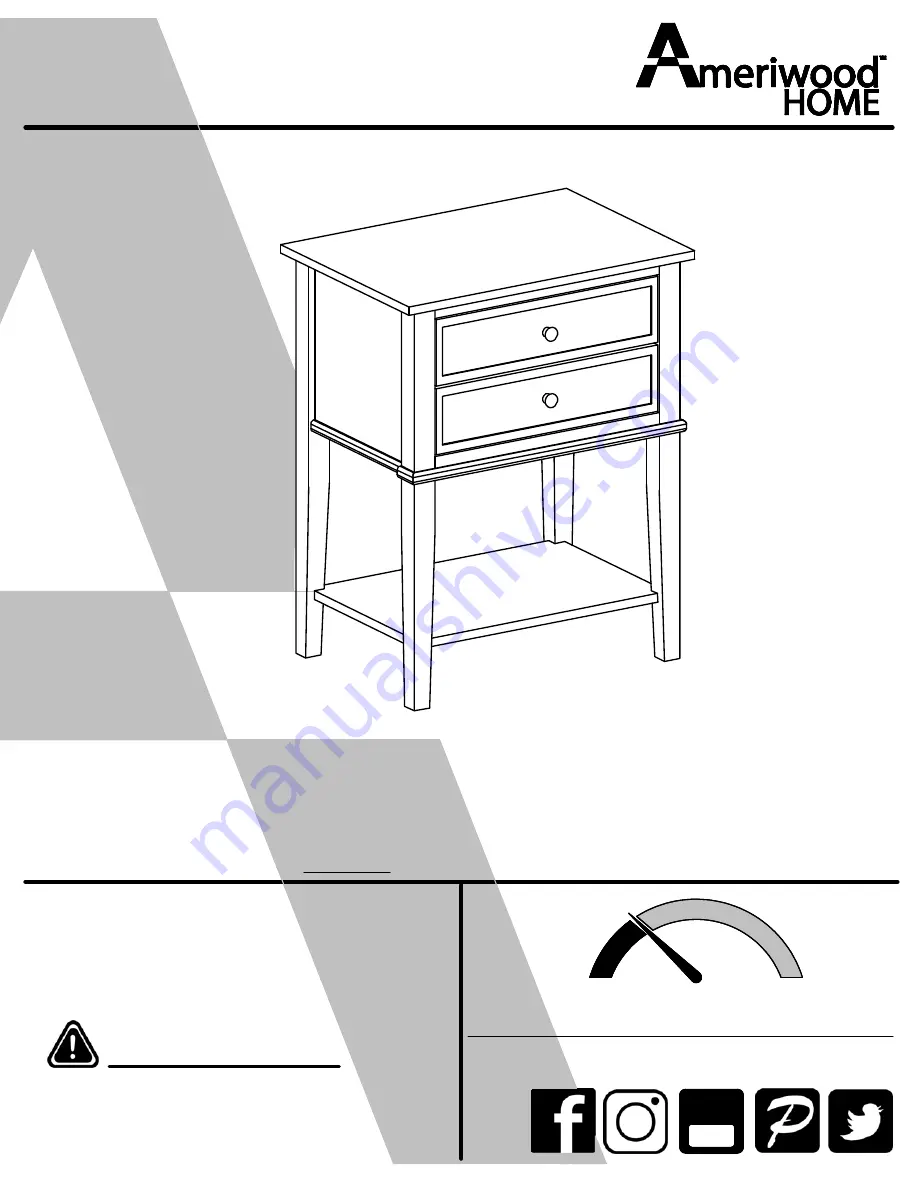 Ameriwood HOME Franklin 5062196PCOM Скачать руководство пользователя страница 1