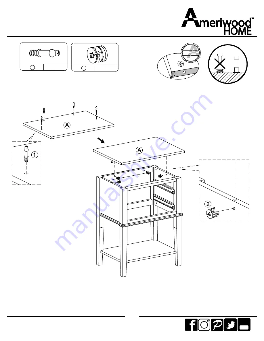 Ameriwood HOME Franklin 5062196PCOM Manual Download Page 10