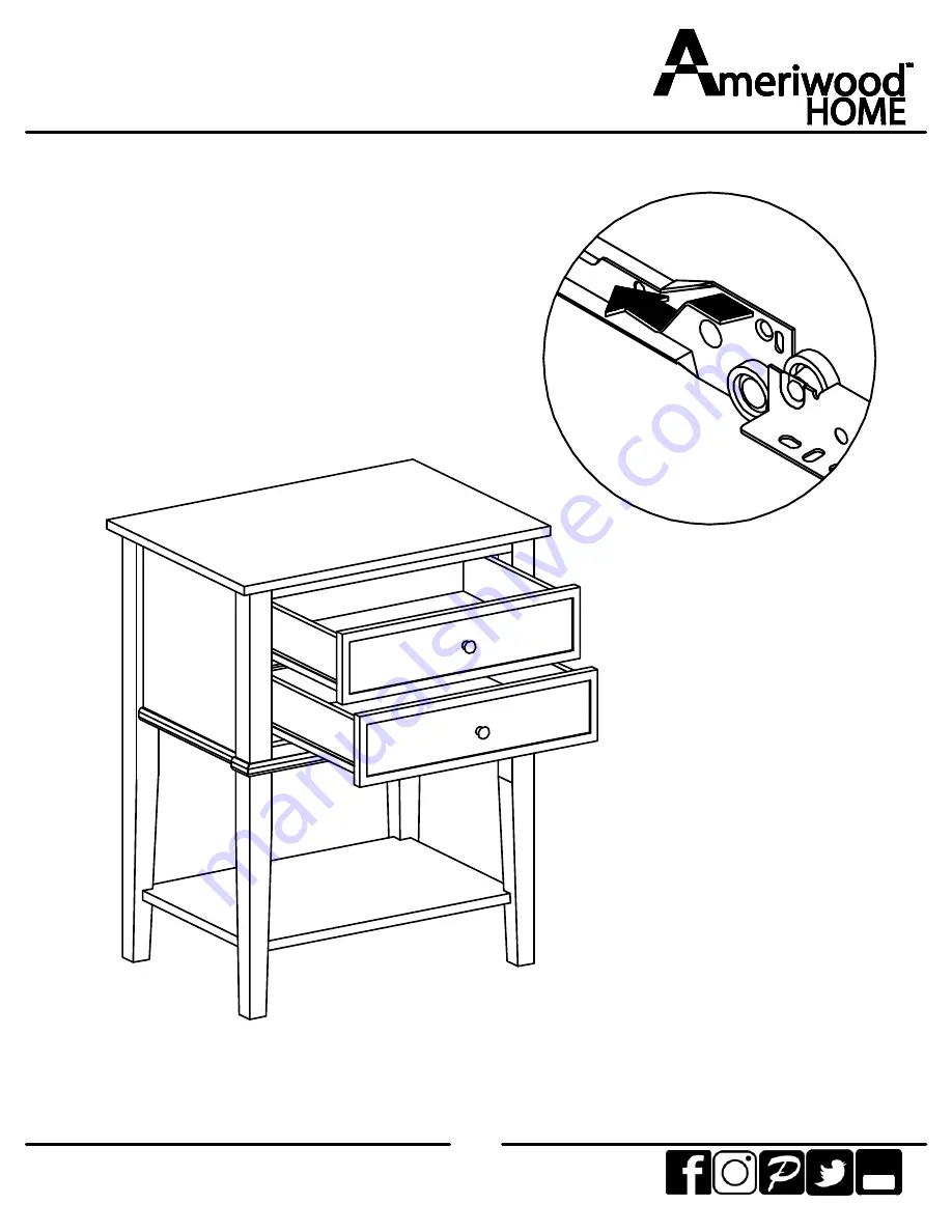 Ameriwood HOME Franklin 5062596COM Скачать руководство пользователя страница 12