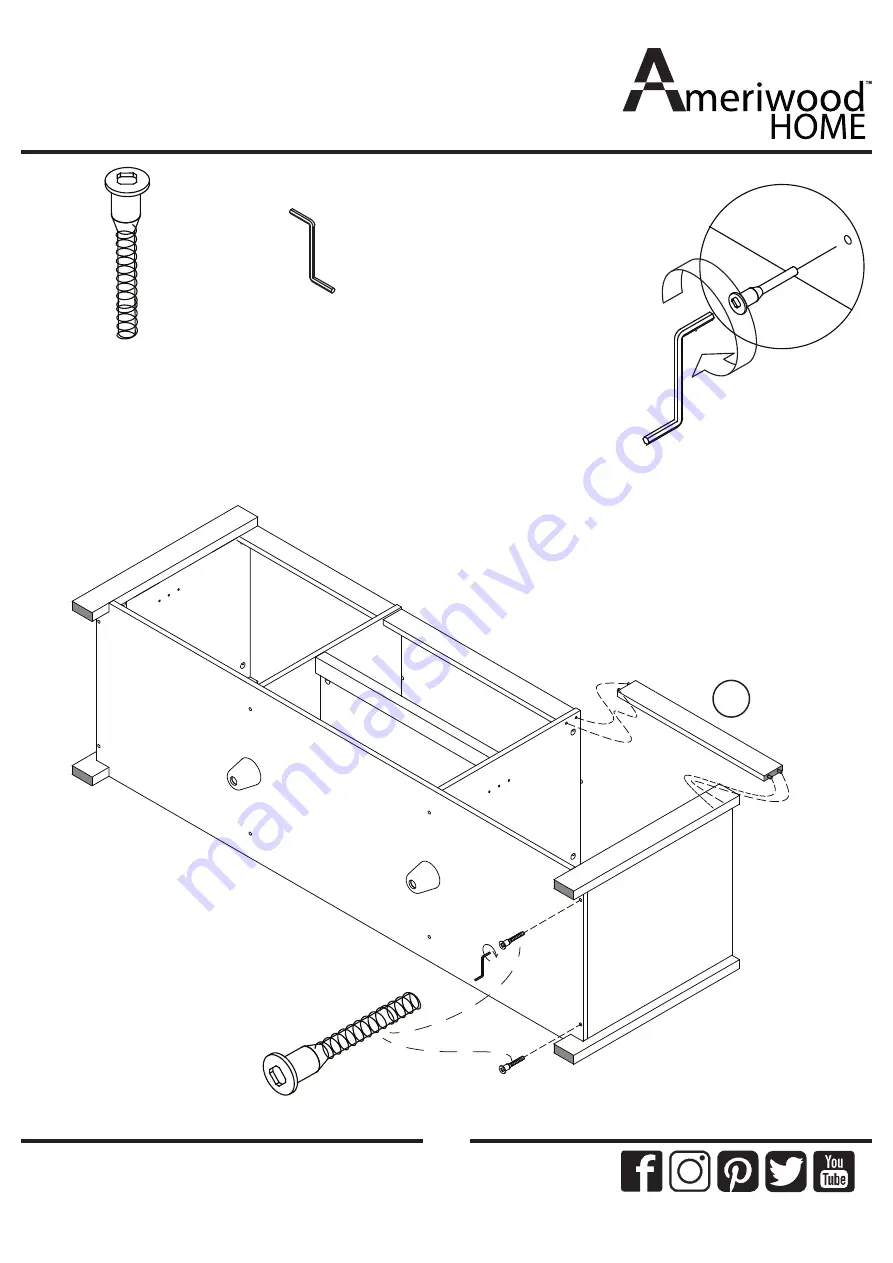 Ameriwood HOME MONTANA RANCH TV STAND 6484909COM Скачать руководство пользователя страница 14