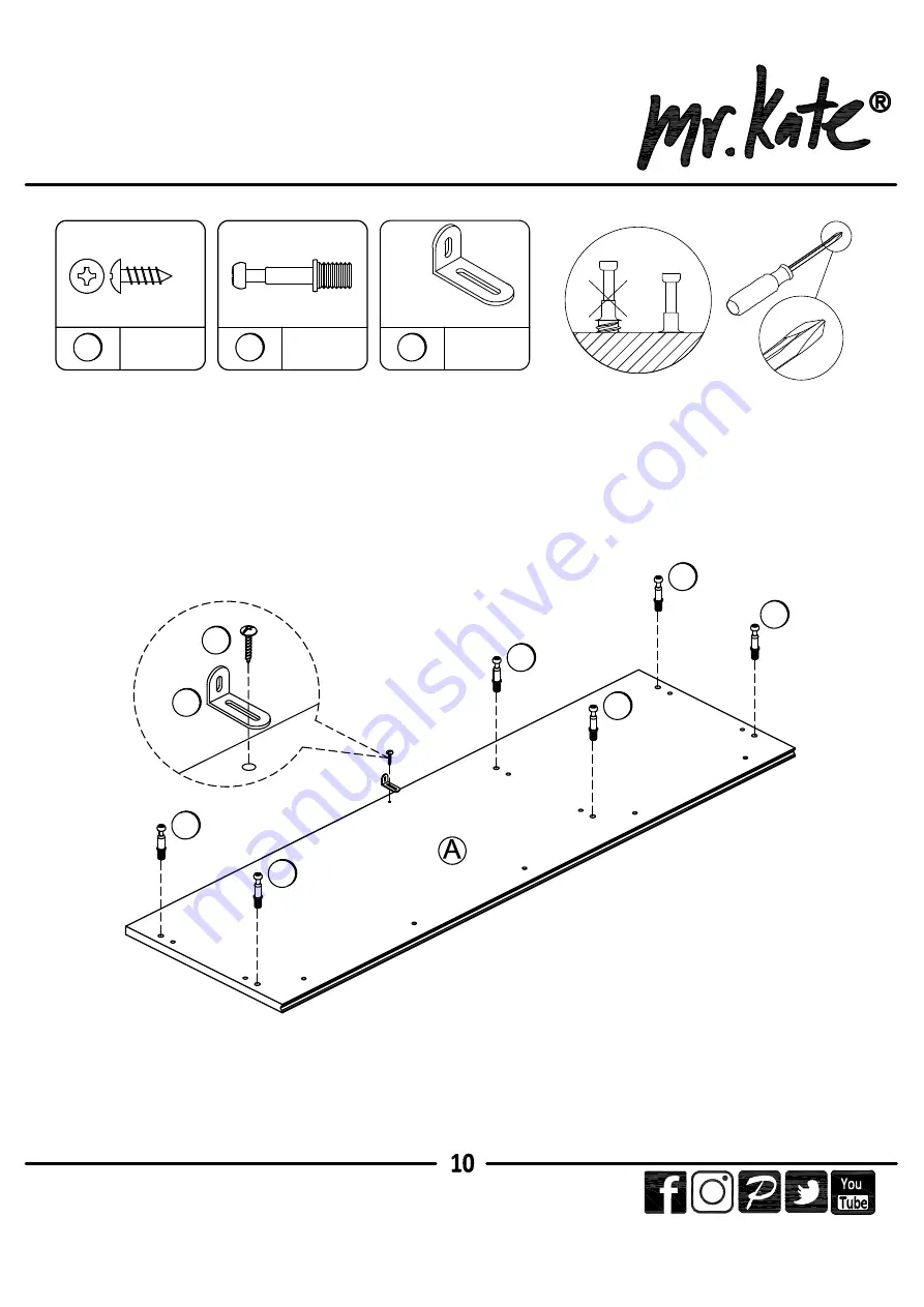 Ameriwood HOME mr.kate 2613013COM Скачать руководство пользователя страница 10