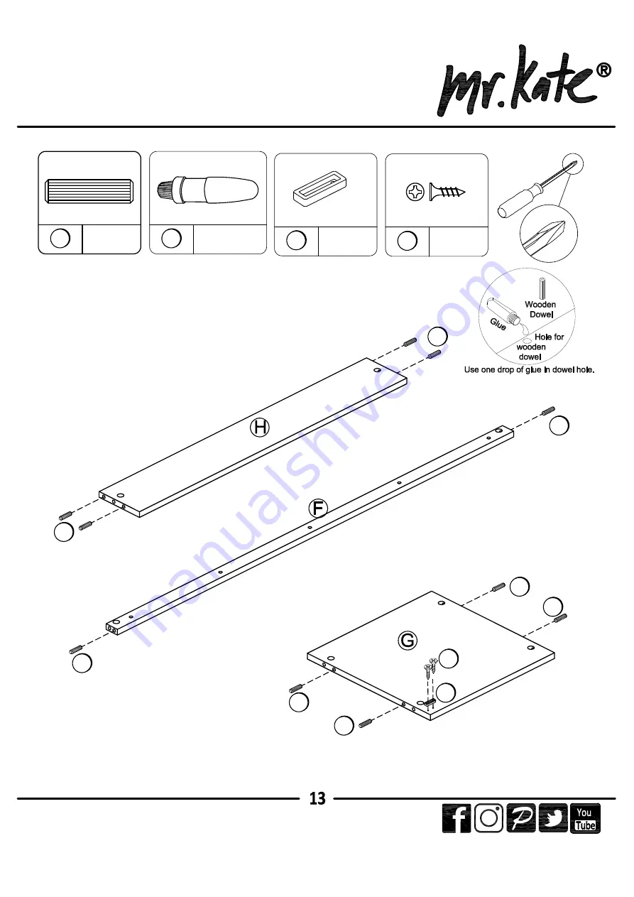 Ameriwood HOME mr.Kate 2613408COM Скачать руководство пользователя страница 11