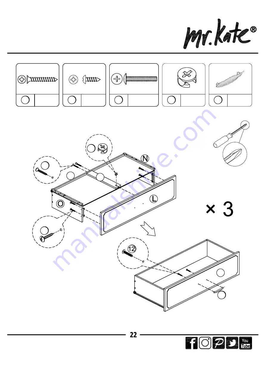 Ameriwood HOME mr.Kate 2613408COM Скачать руководство пользователя страница 20