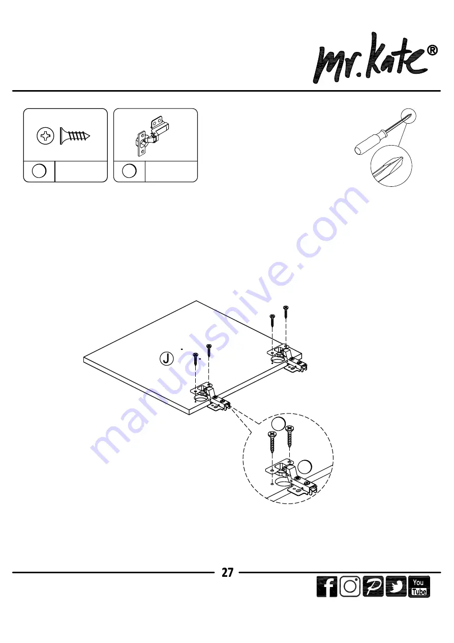 Ameriwood HOME mr.Kate 2613408COM Instruction Booklet Download Page 25