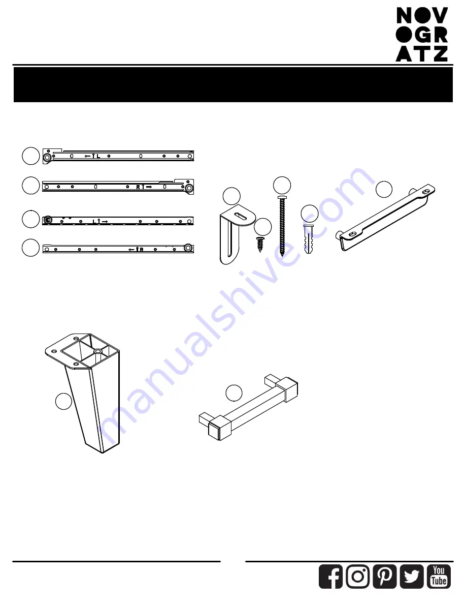 Ameriwood HOME NOVOGRATZ 5744015COM Instruction Booklet Download Page 7