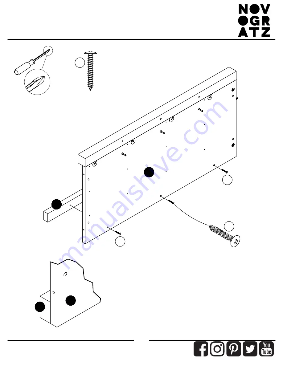 Ameriwood HOME NOVOGRATZ 5744015COM Instruction Booklet Download Page 13