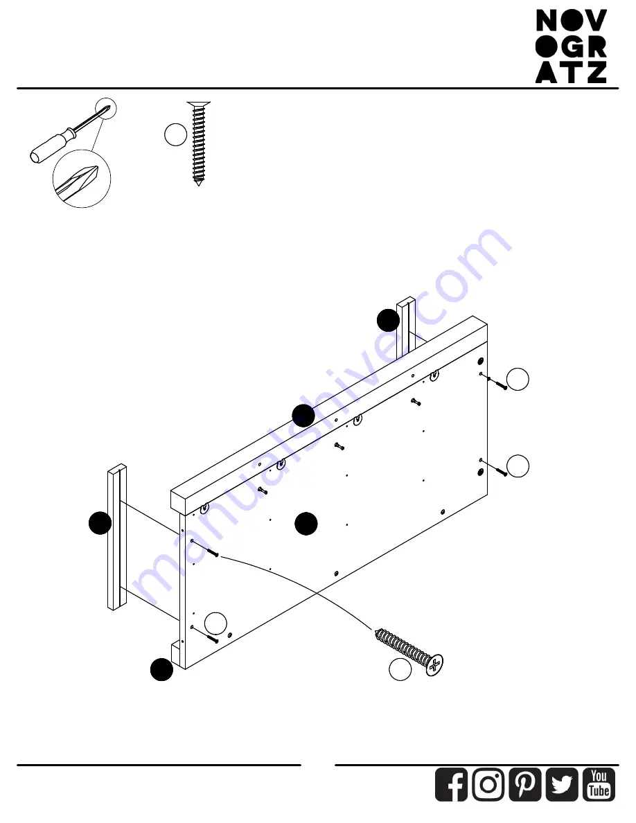 Ameriwood HOME NOVOGRATZ 5744015COM Instruction Booklet Download Page 15