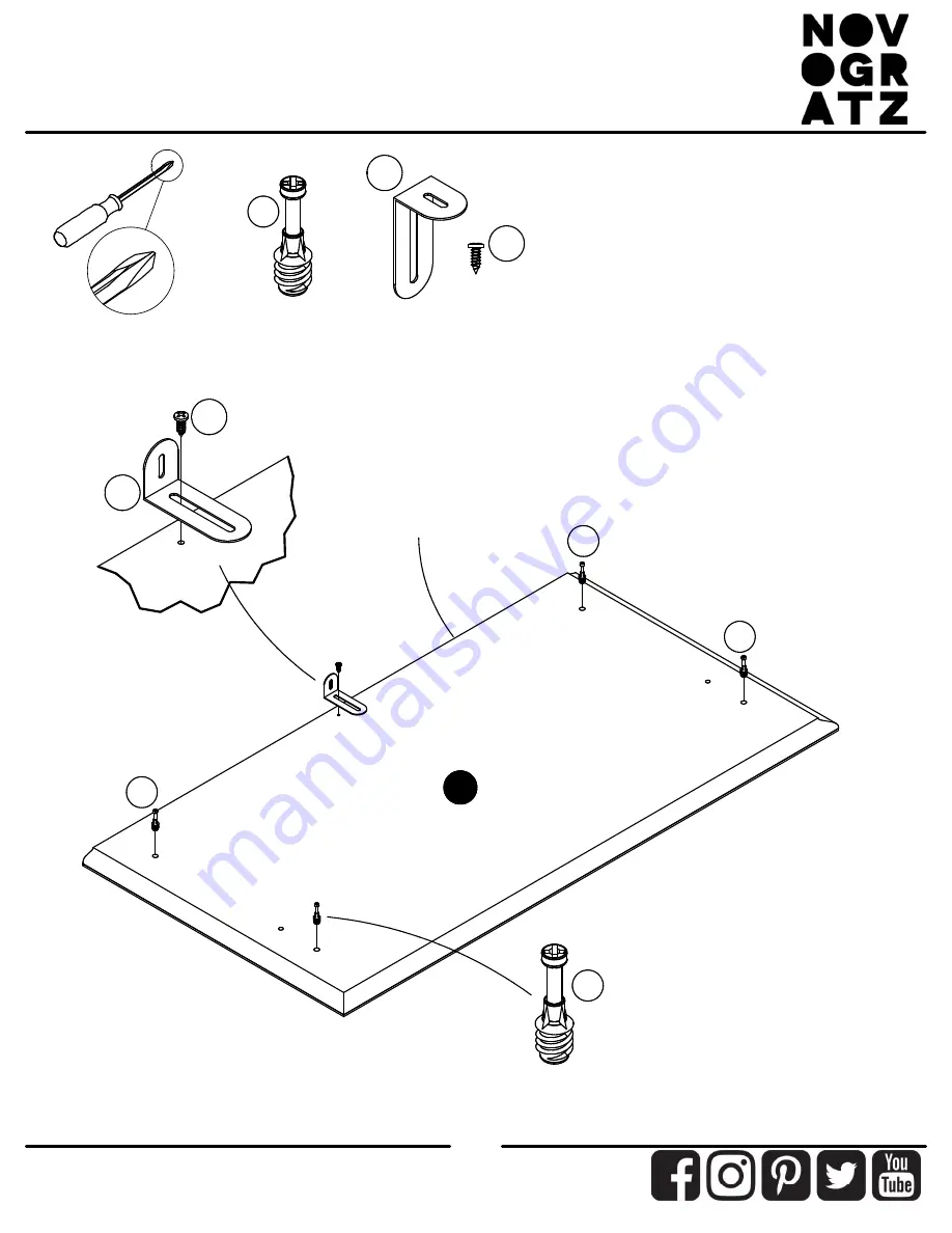 Ameriwood HOME NOVOGRATZ 5744015COM Instruction Booklet Download Page 19