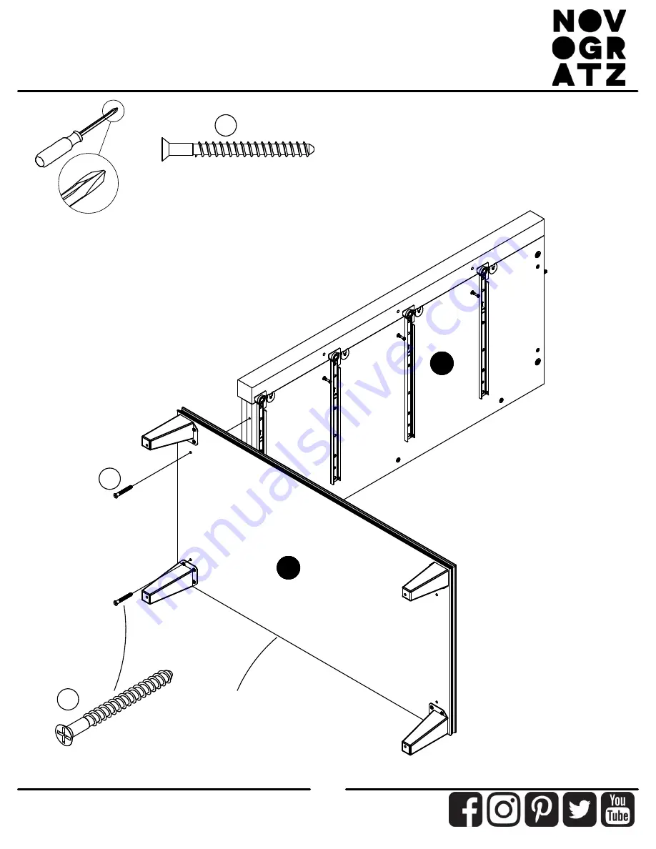 Ameriwood HOME NOVOGRATZ 5744015COM Instruction Booklet Download Page 22