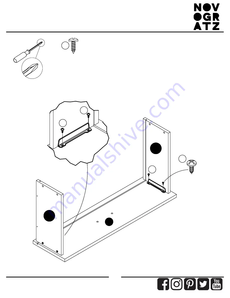 Ameriwood HOME NOVOGRATZ 5744015COM Instruction Booklet Download Page 28