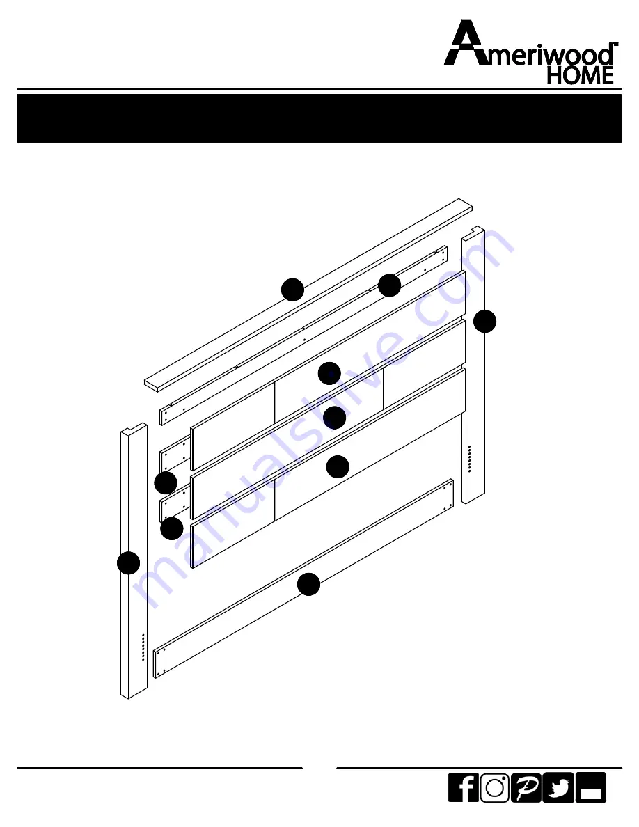 Ameriwood HOME Queen Headboard 5922222COM Скачать руководство пользователя страница 5