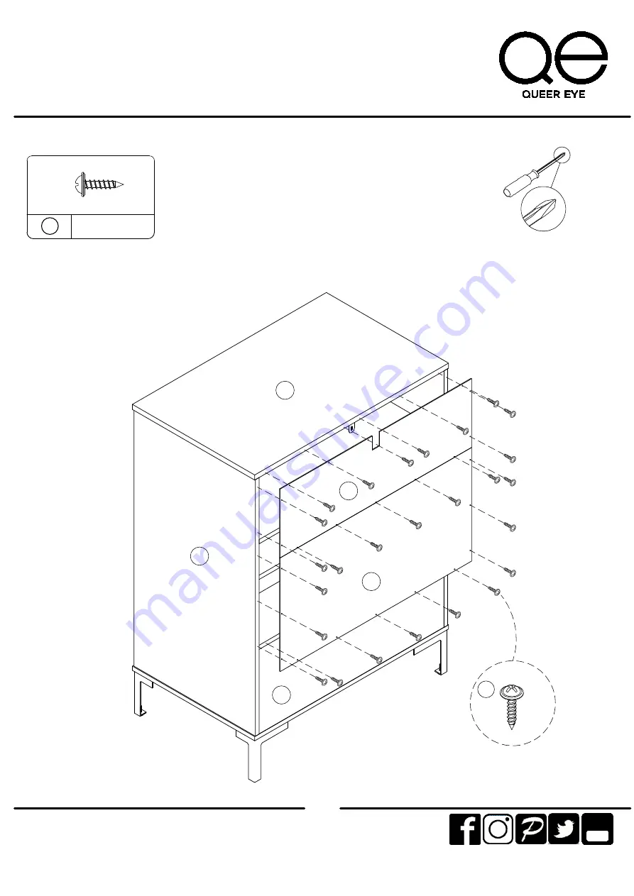 Ameriwood HOME QUEER EYE 6531863COM Скачать руководство пользователя страница 15