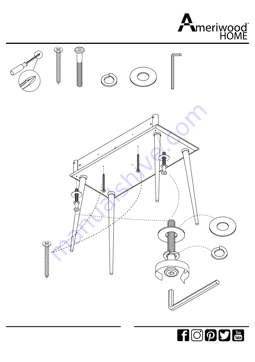 Ameriwood HOME Remington 4162872COM Скачать руководство пользователя страница 12