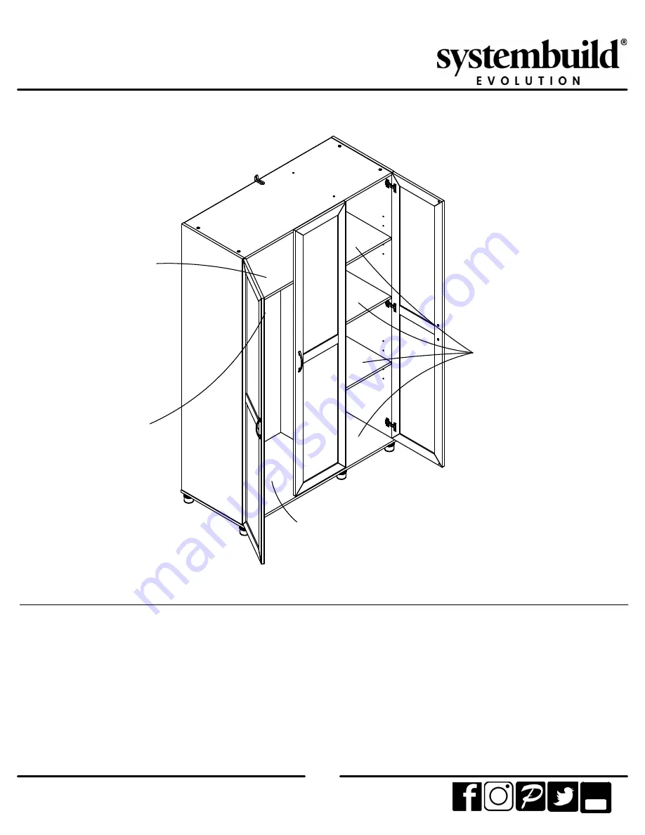 Ameriwood HOME Systembuild Evolution 1694015COM Скачать руководство пользователя страница 27