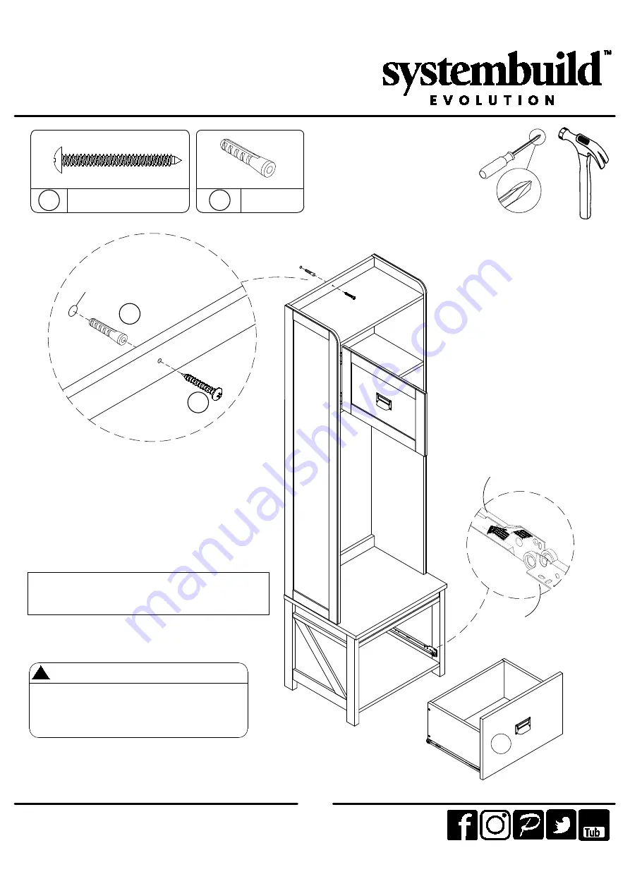 Ameriwood HOME systembuild EVOLUTION 7546884COM Скачать руководство пользователя страница 22