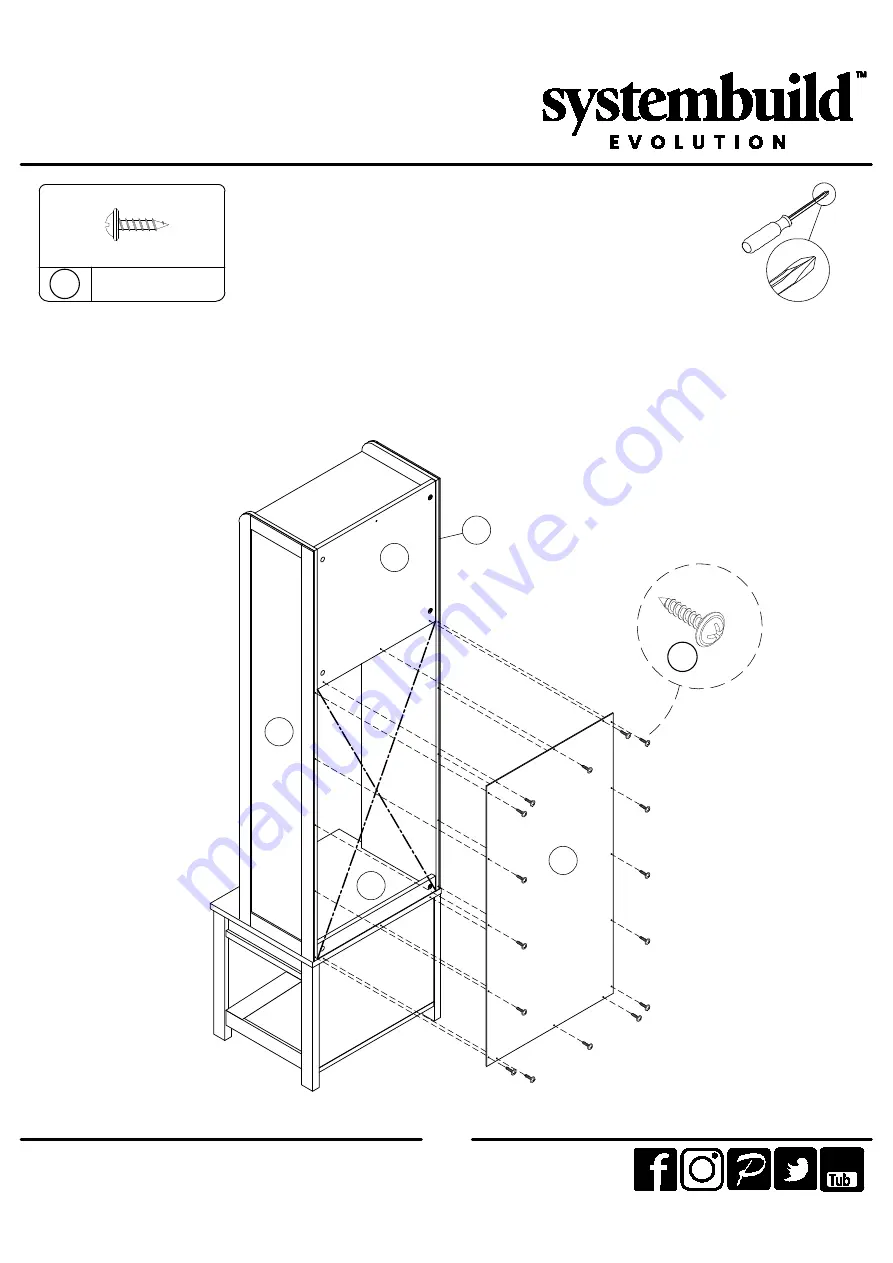 Ameriwood HOME Systembuild Evolution 7546886COM Manual Download Page 17