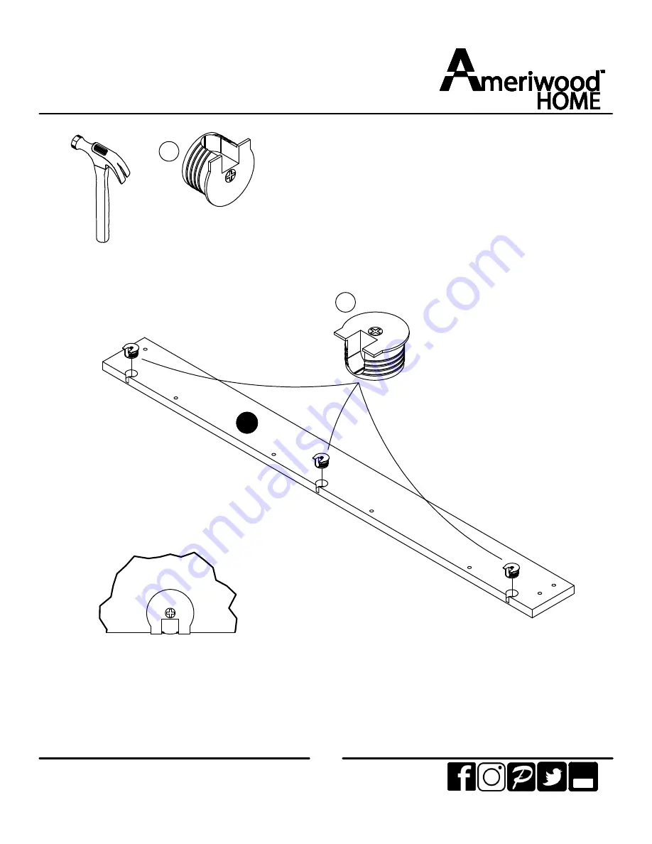 Ameriwood HOME Twin Headboard 5320340EBL Скачать руководство пользователя страница 9