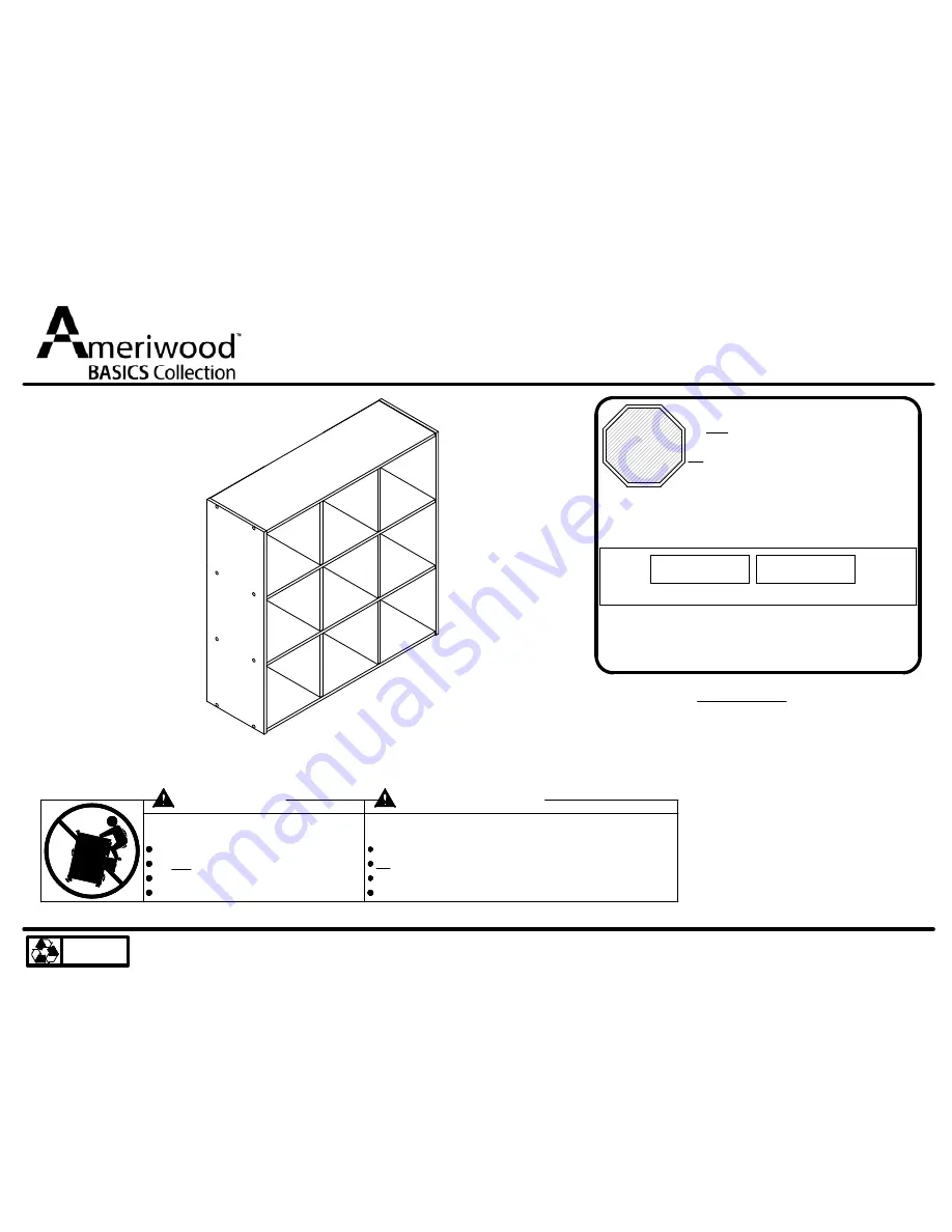 Ameriwood 7642320COM Assembly Manual Download Page 1