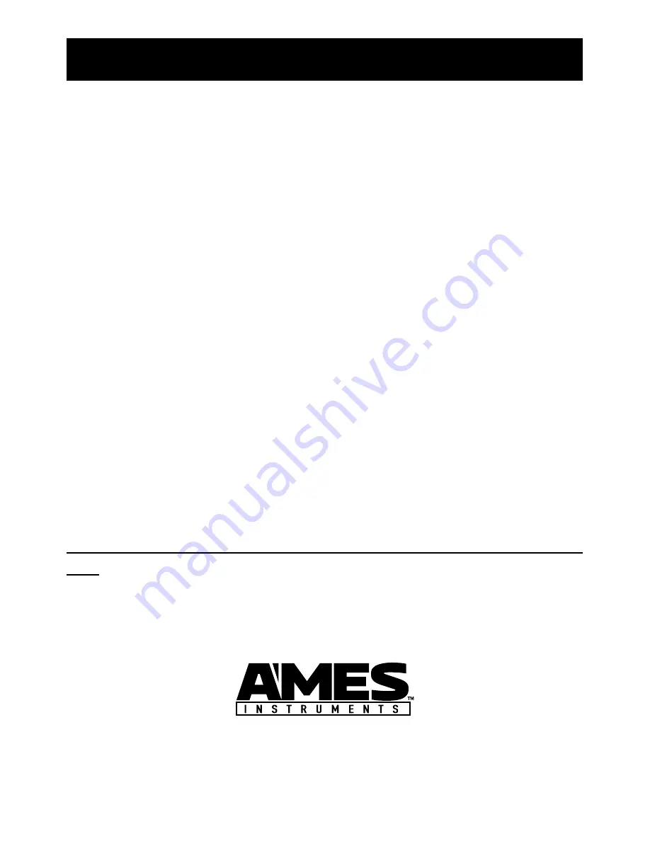 Ames Instruments 63980 Owner'S Manual & Safety Instructions Download Page 12