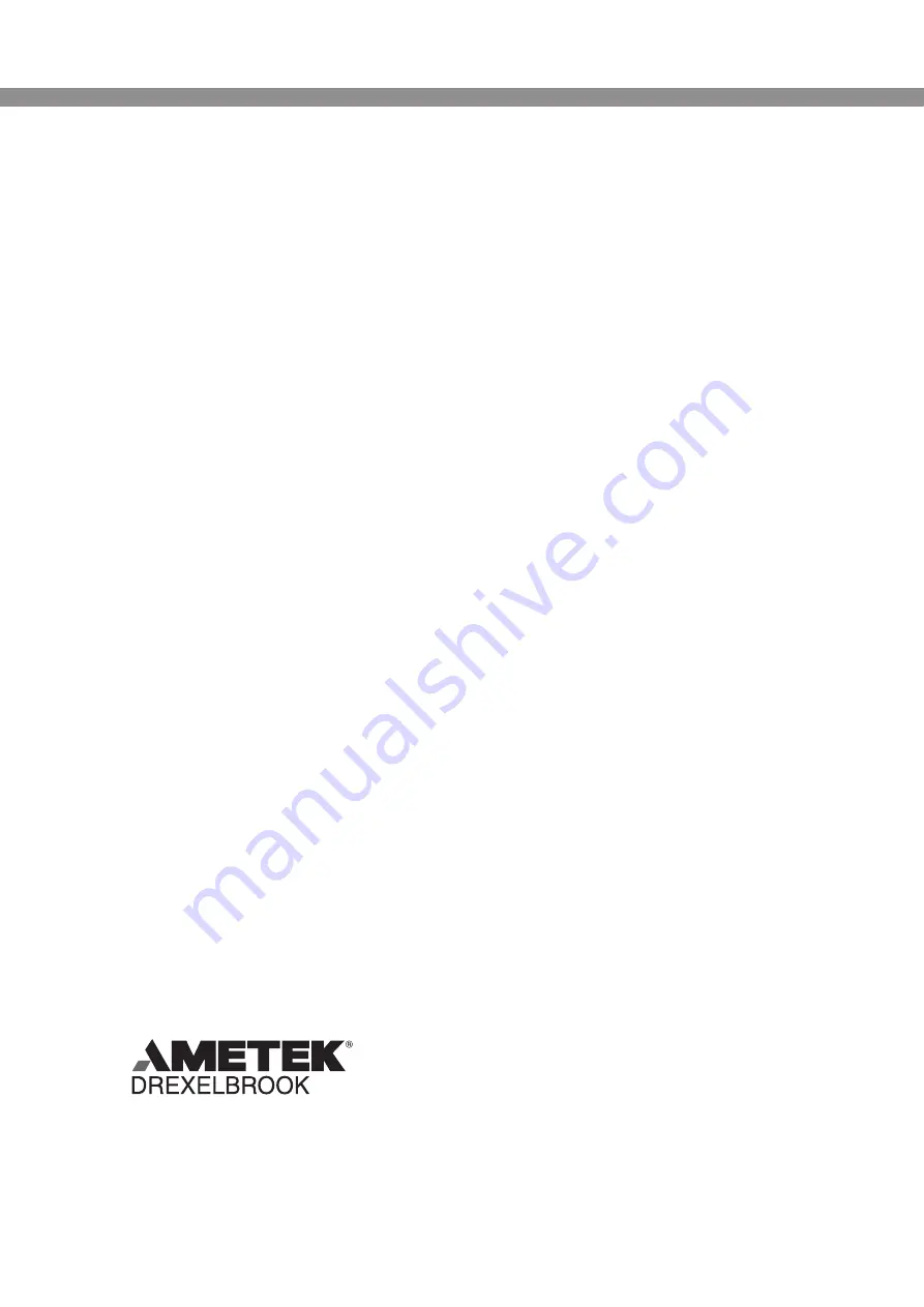 Ametek Drexelbrook DR7000 Series Supplementary Instructions Manual Download Page 24