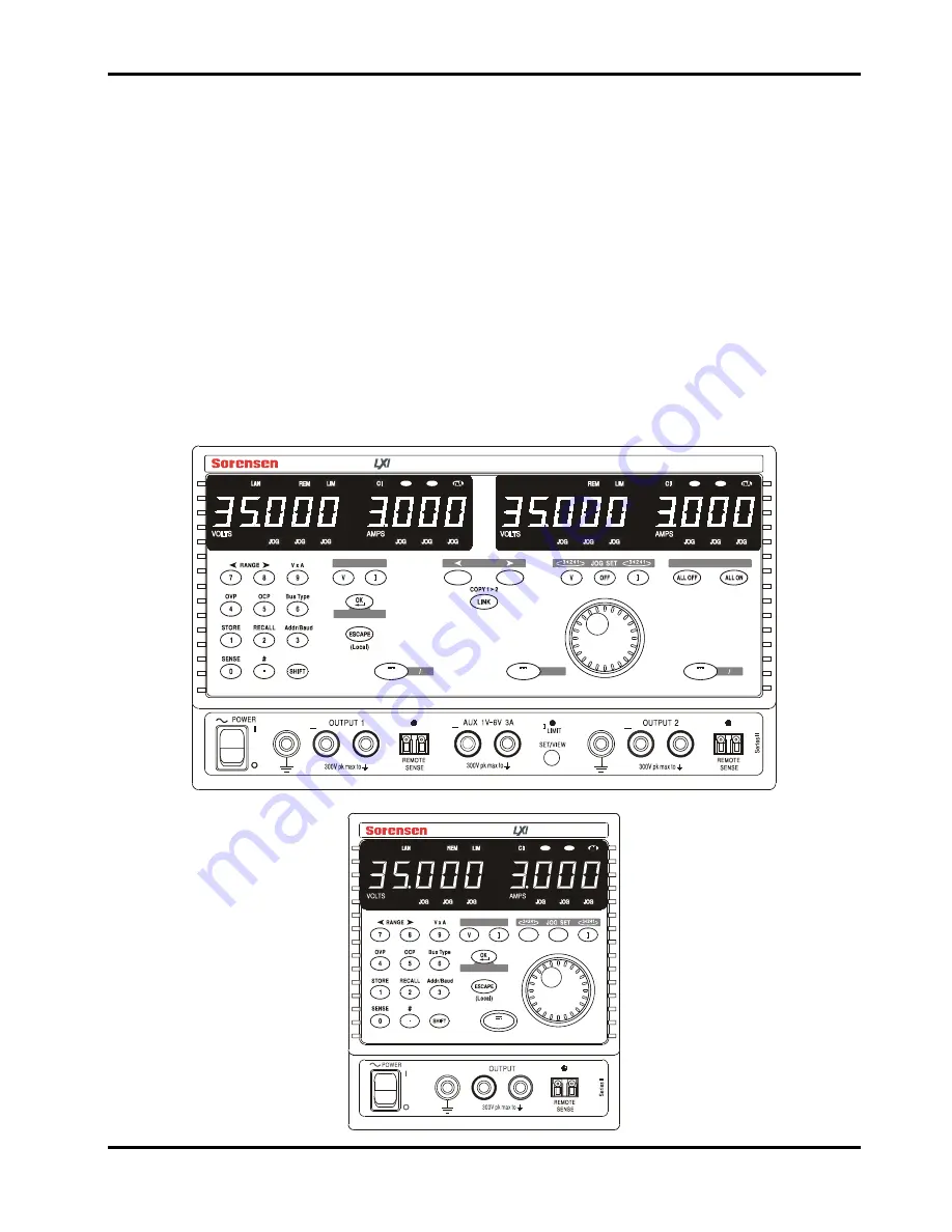 Ametek Sorensen XDL 35-5 Operation Manual Download Page 6