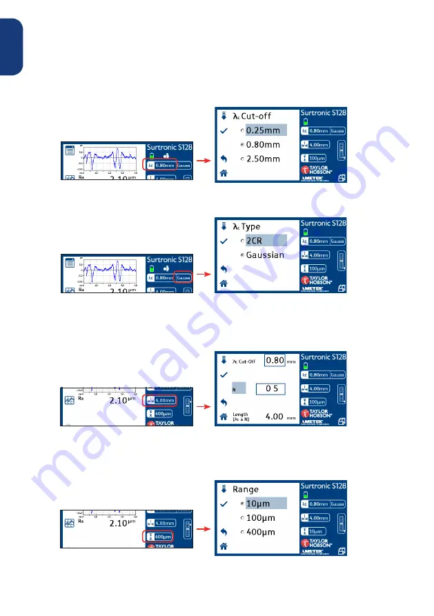 Ametek TAYLOR HOBSON Surtronic S-100 Series User Manual Download Page 34