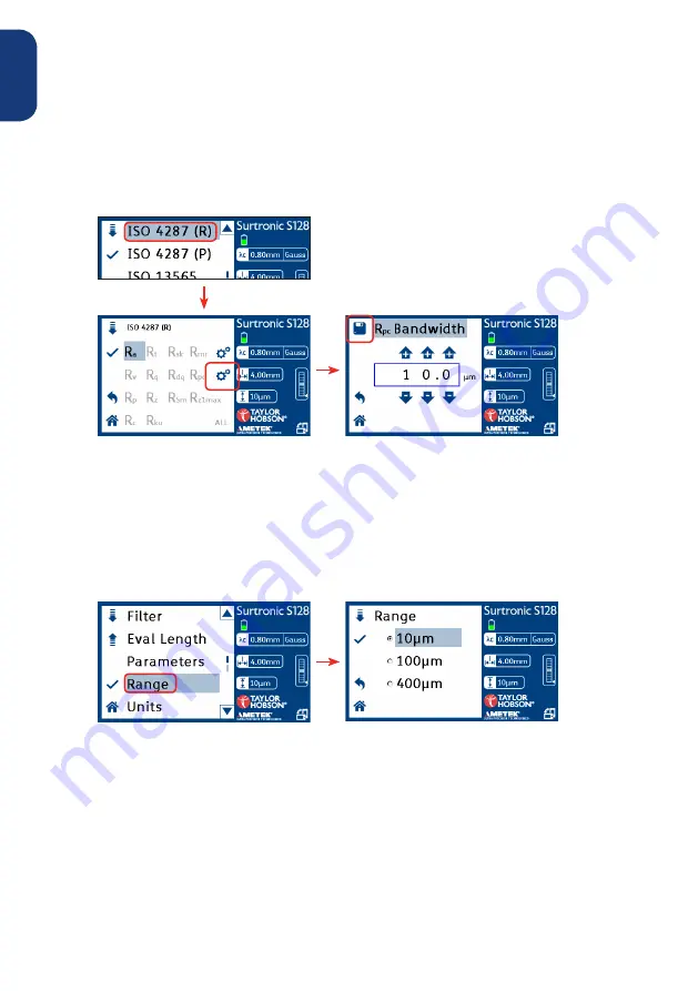 Ametek TAYLOR HOBSON Surtronic S-100 Series User Manual Download Page 42