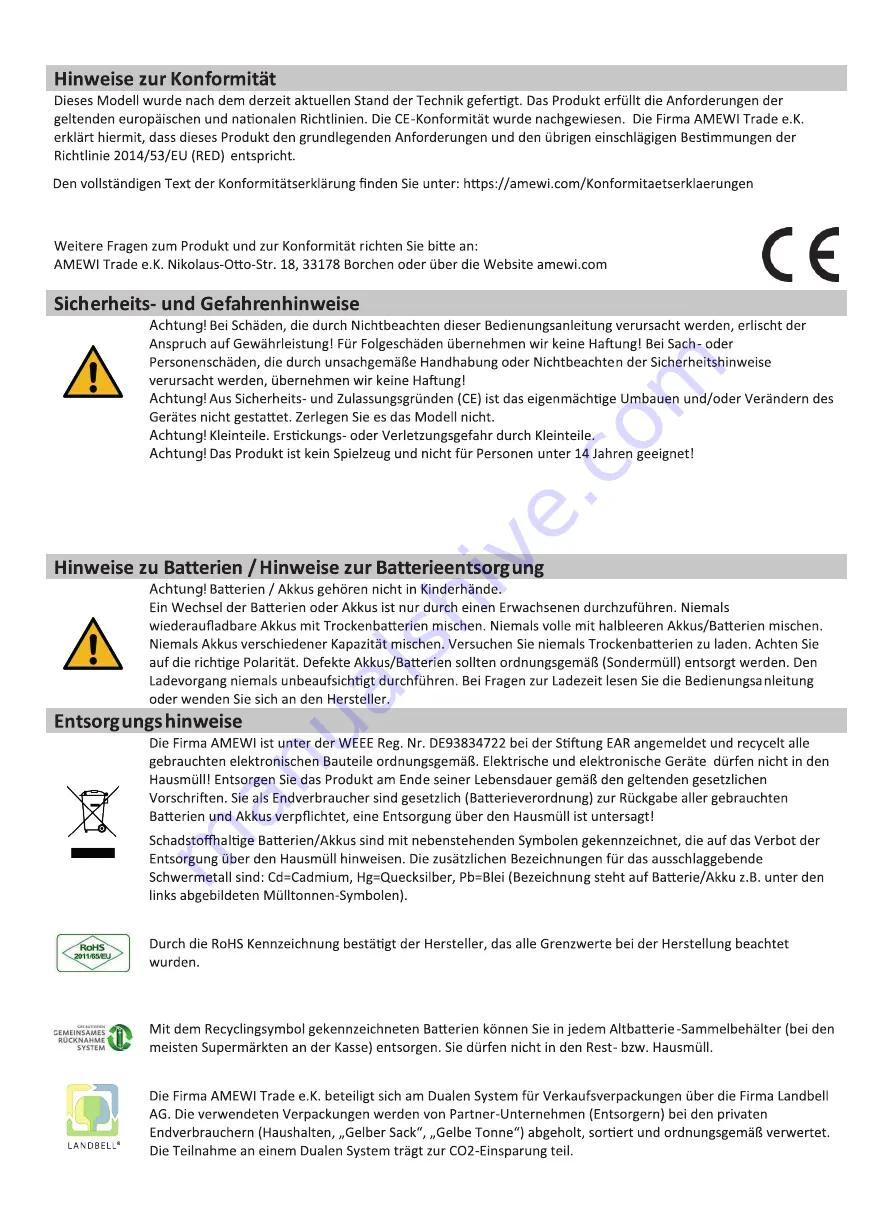 Amewi 24075 Скачать руководство пользователя страница 4