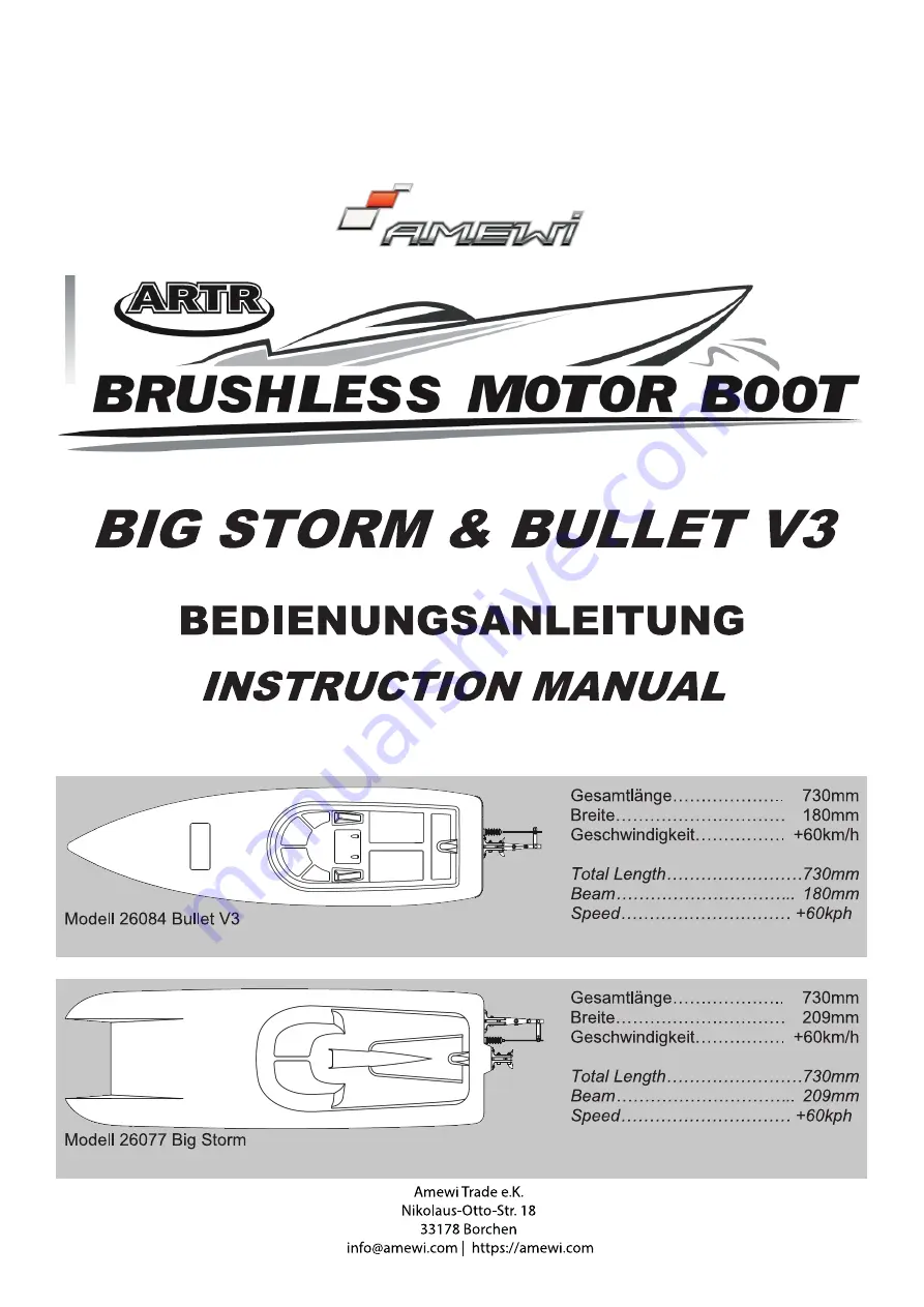 Amewi 26077 Instruction Manual Download Page 1