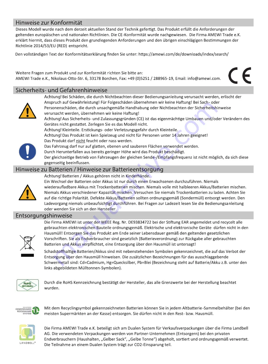 Amewi Jetstar V2 Operation Manual Download Page 2