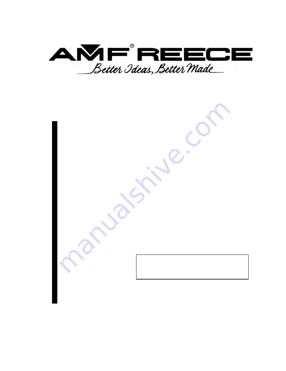 AMF DECO 2000 Parts And Service Manual Download Page 3