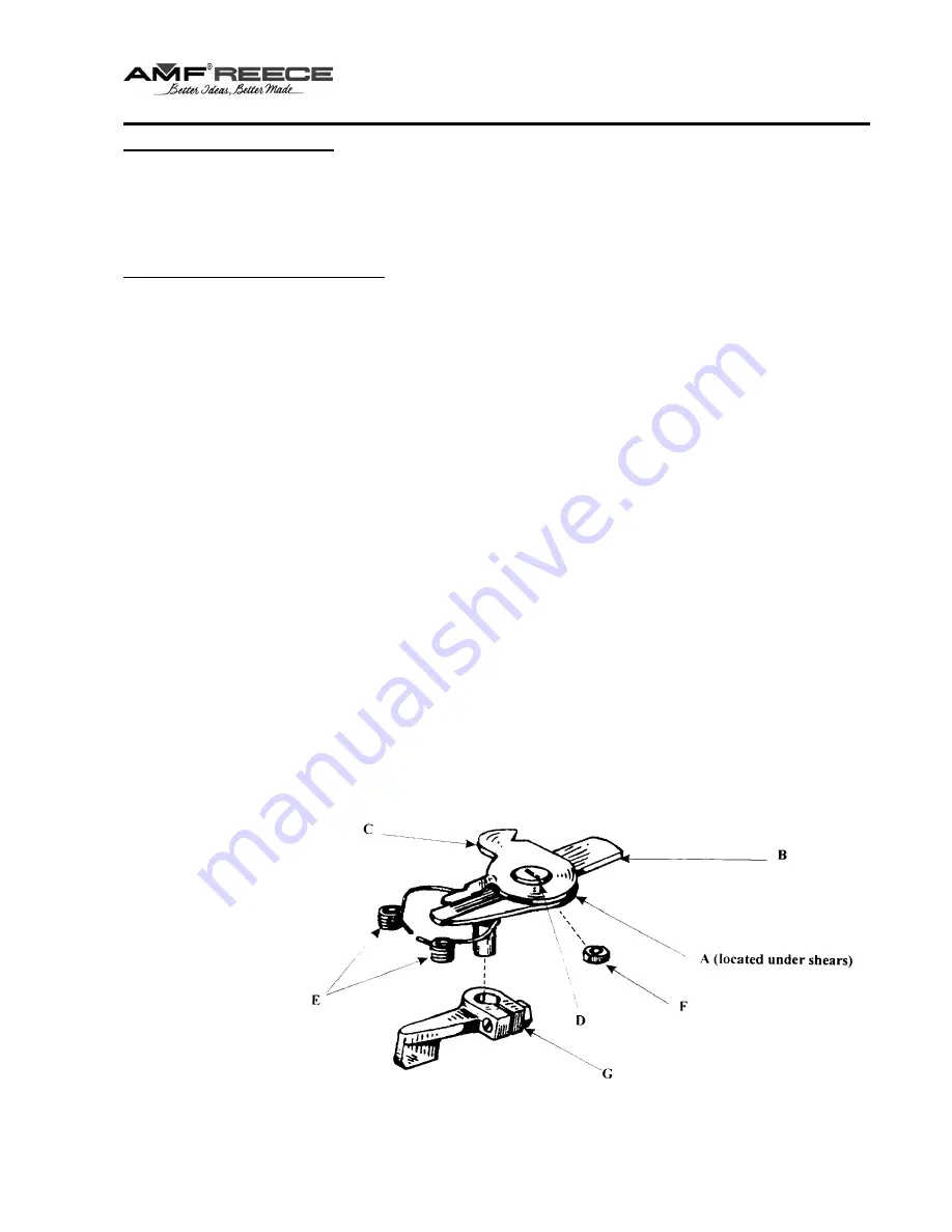 AMF REECE Decostitch Parts And Service Manual Download Page 99