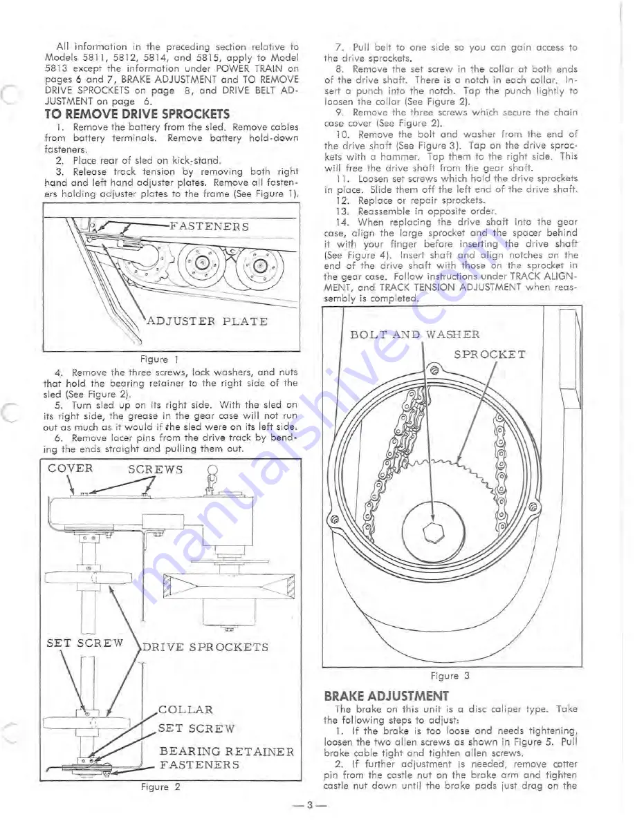 AMF Ski-Daddler 5813-0100 Service Manual Download Page 3