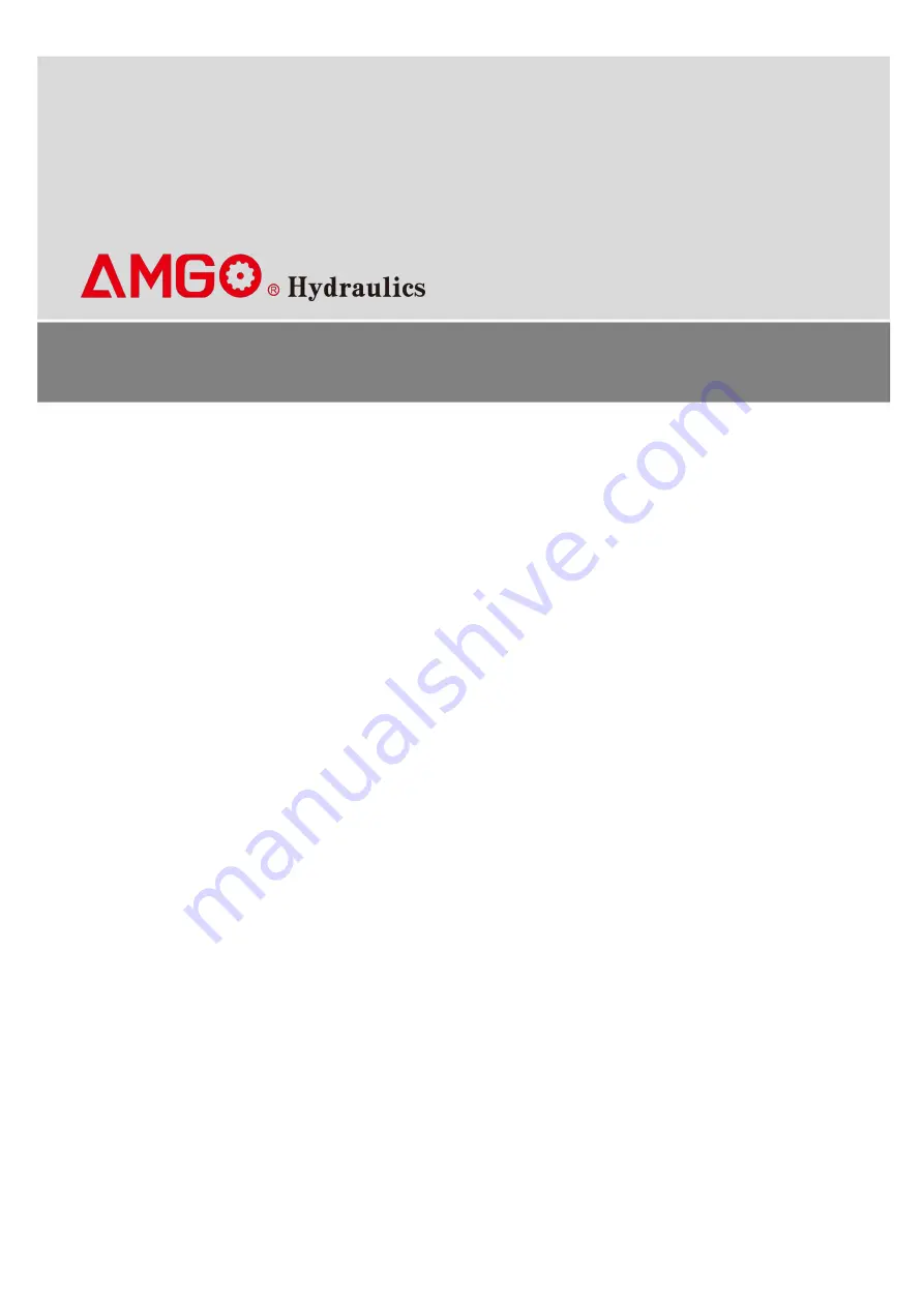 AMGO Hydraulics OH-15 Installation And Service Manual Download Page 40