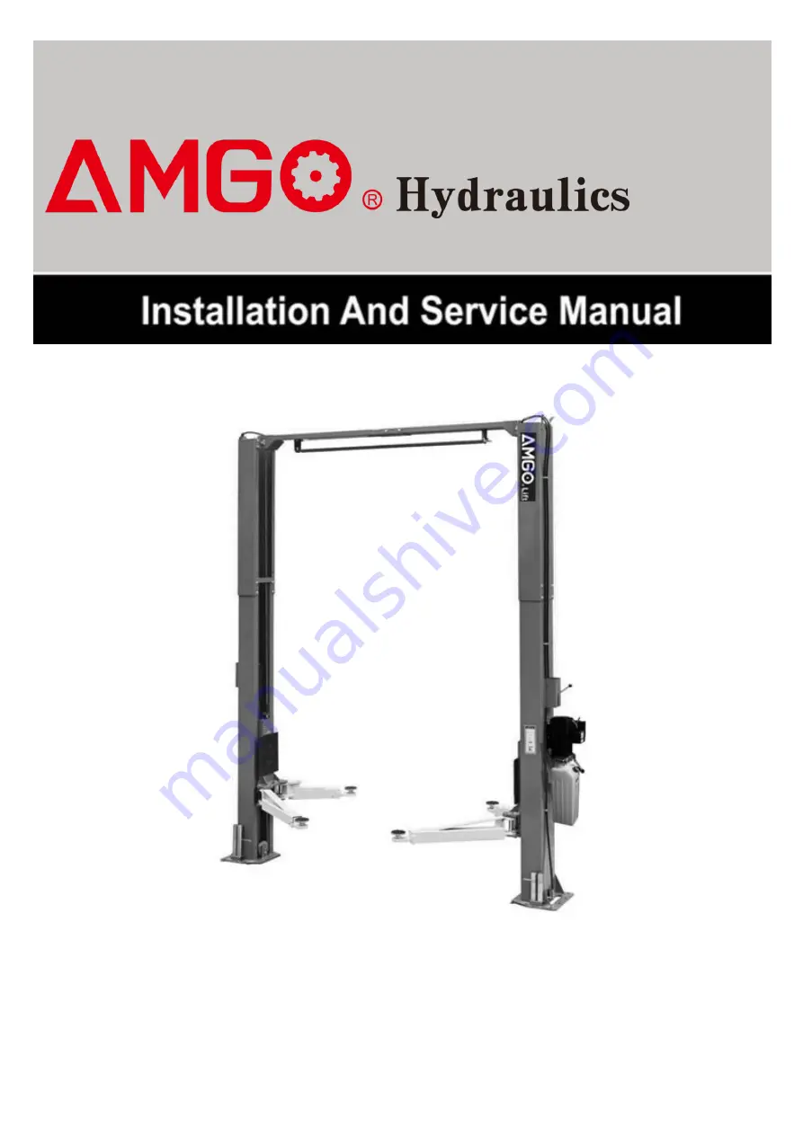 AMGO HS-12 Installation And Service Manual Download Page 1