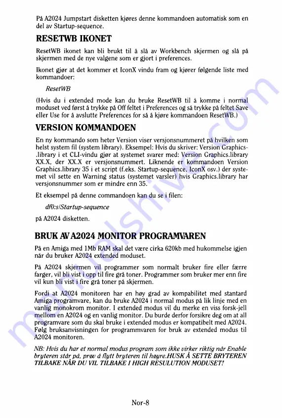 Amiga A2024 User Manual Download Page 91