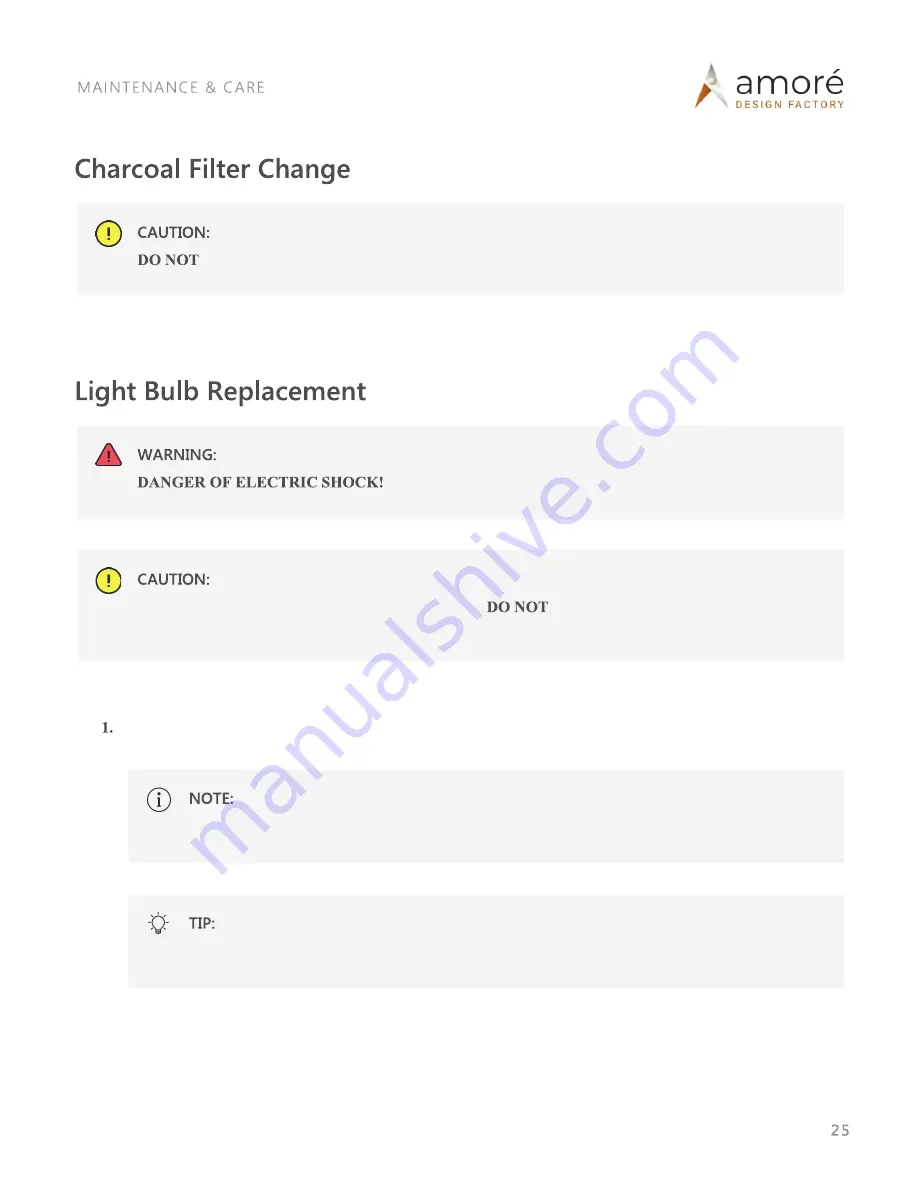 amore WMUI281514-F0 Installation And Care Manual Download Page 25