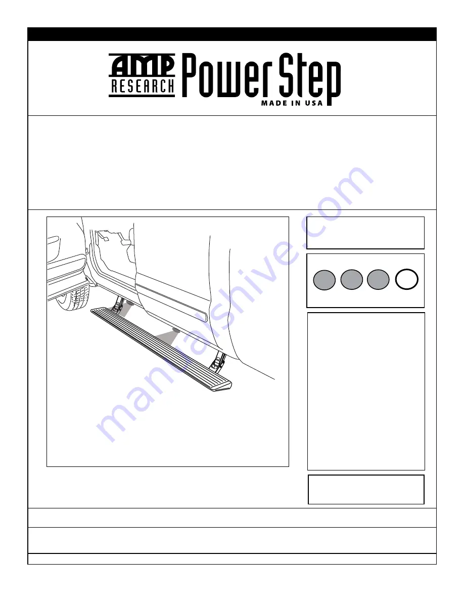 AMP Research 75104-01A Installation Manual Download Page 1