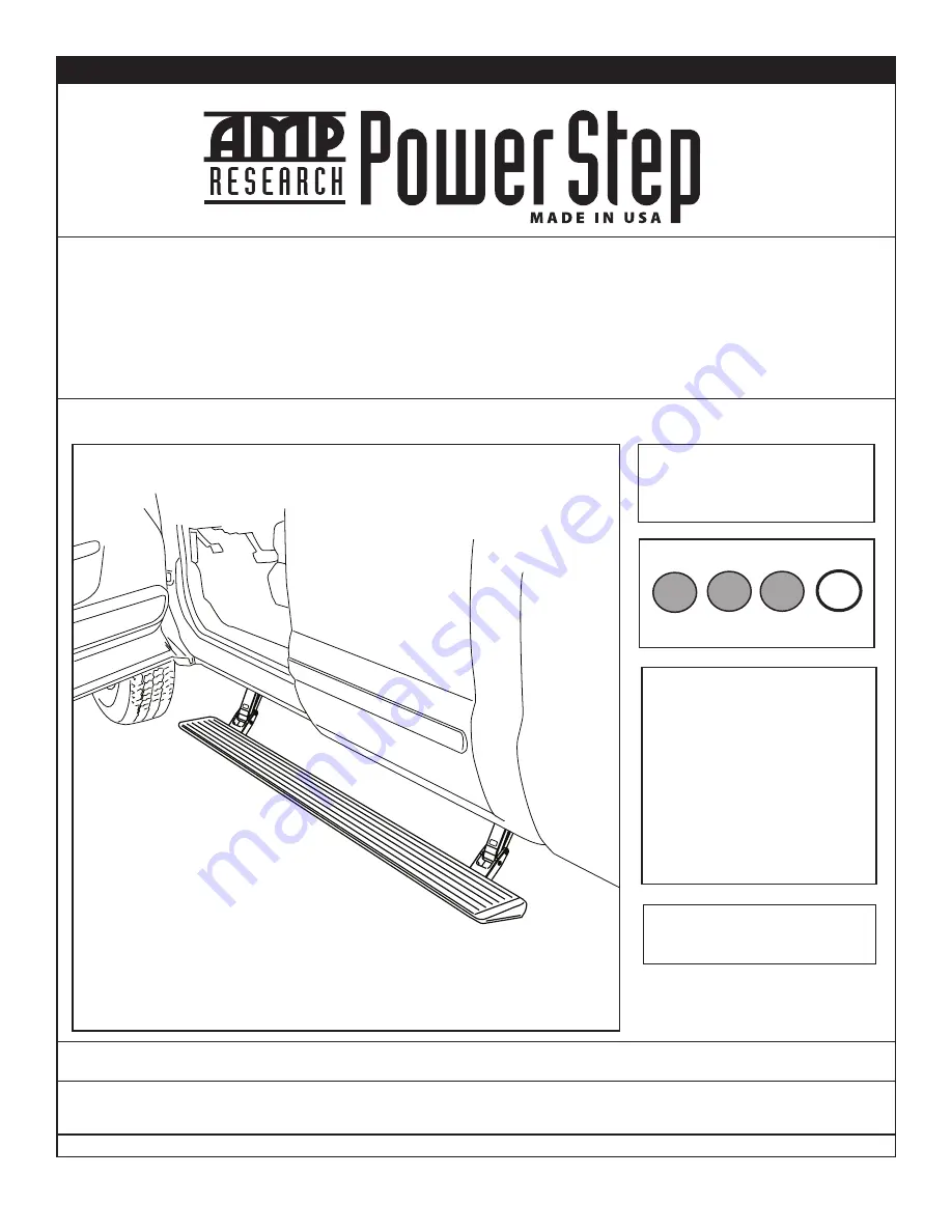 AMP Research POWERSTEP 76141-01A Installation Manual Download Page 1