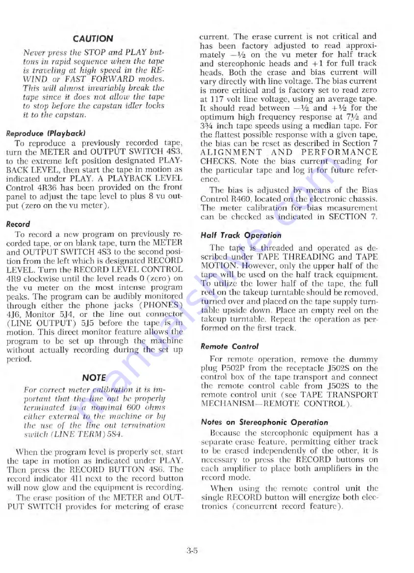 Ampex 351 Series Manual Download Page 25