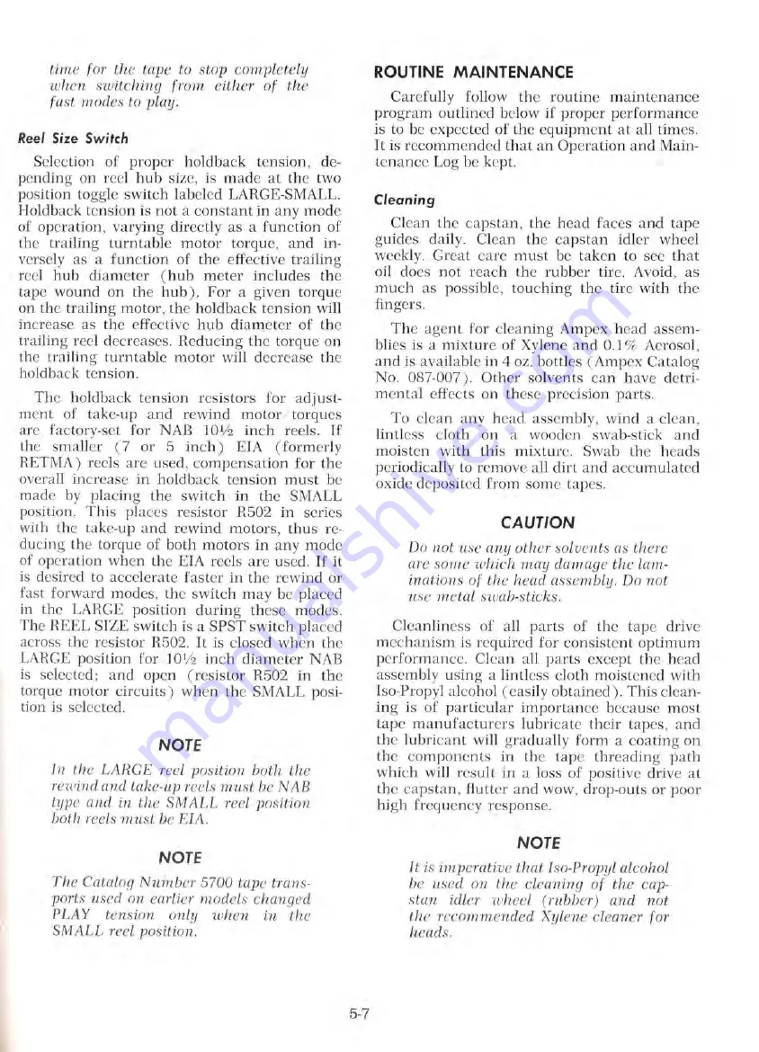 Ampex 351 Series Manual Download Page 37