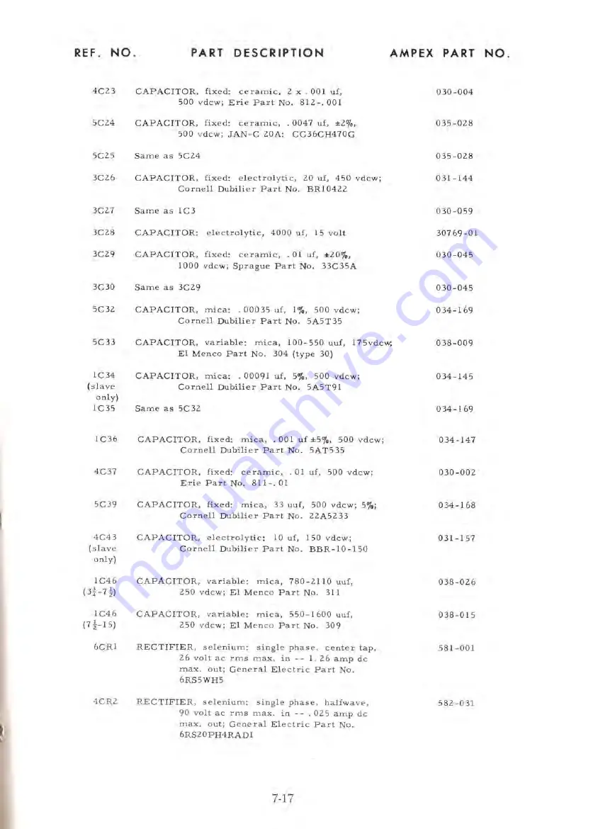 Ampex 351 Series Manual Download Page 72