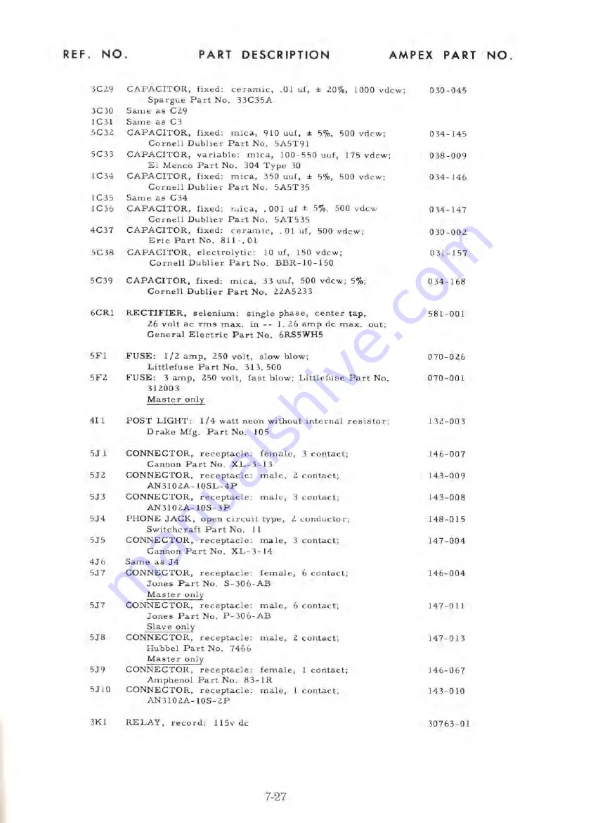 Ampex 351 Series Manual Download Page 82