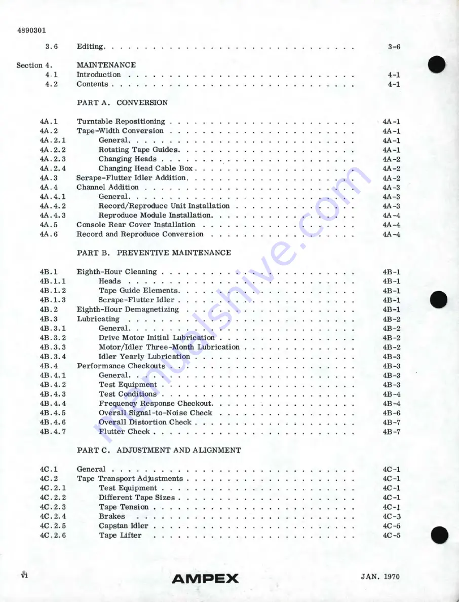 Ampex AG-440 B Operation And Maintenance Manual Download Page 9