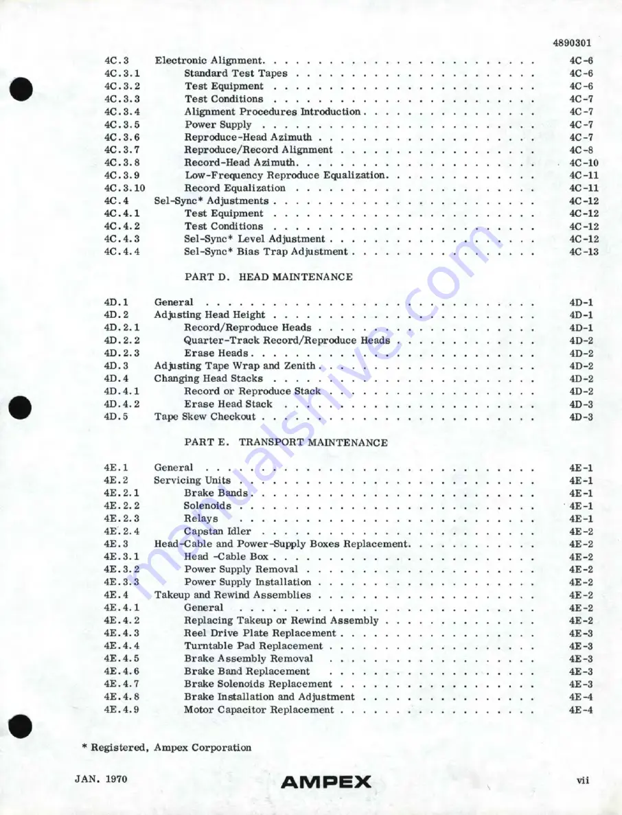 Ampex AG-440 B Operation And Maintenance Manual Download Page 10