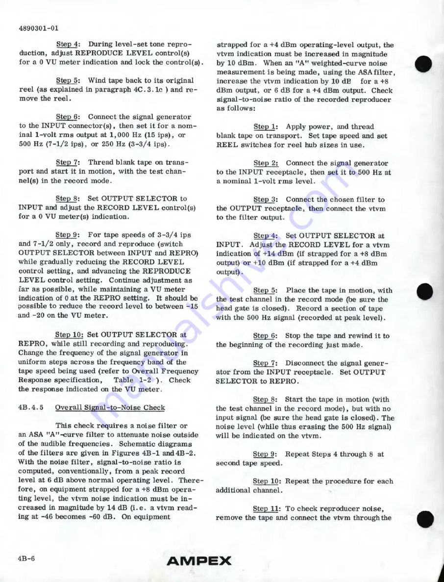 Ampex AG-440 B Operation And Maintenance Manual Download Page 51