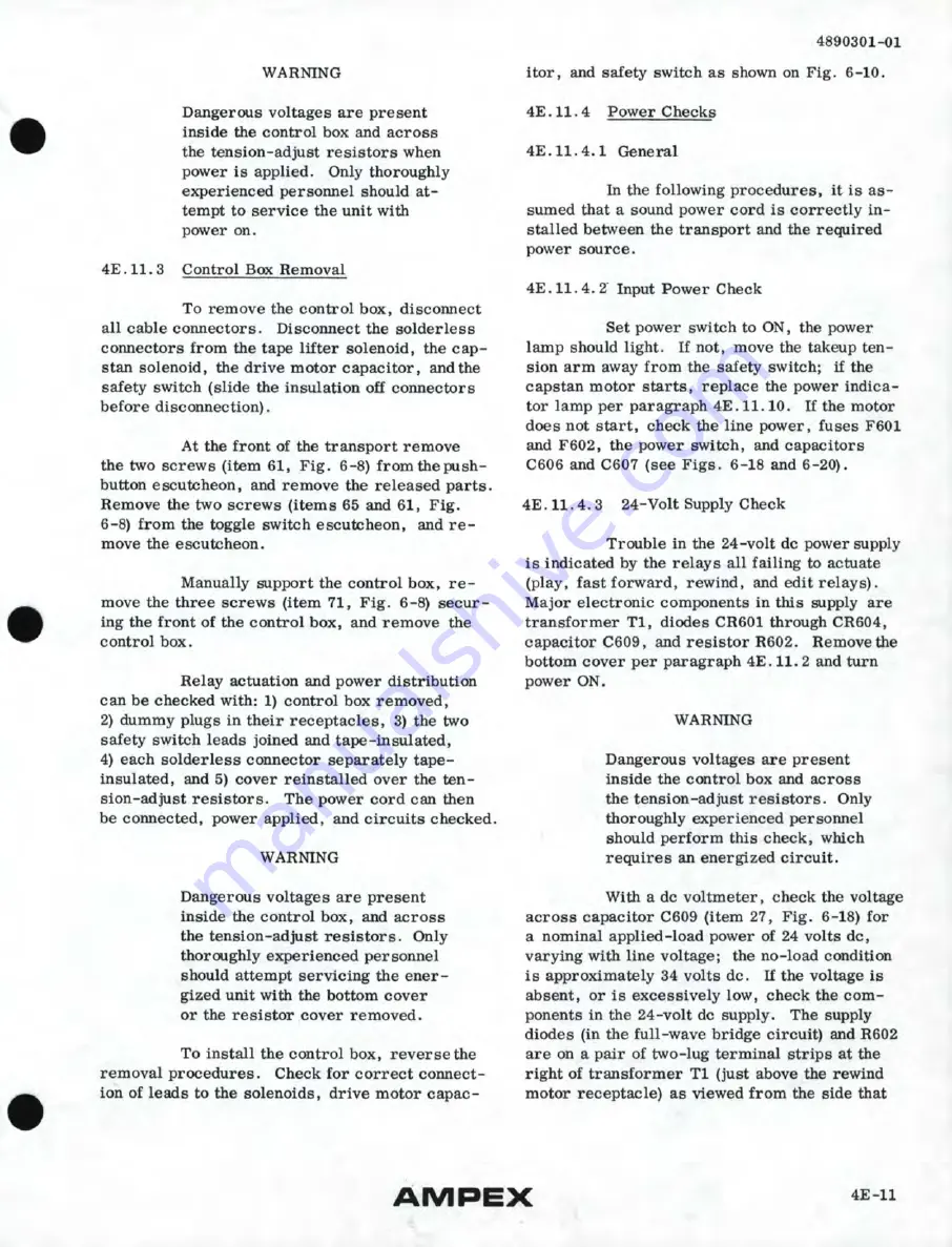 Ampex AG-440 B Operation And Maintenance Manual Download Page 82